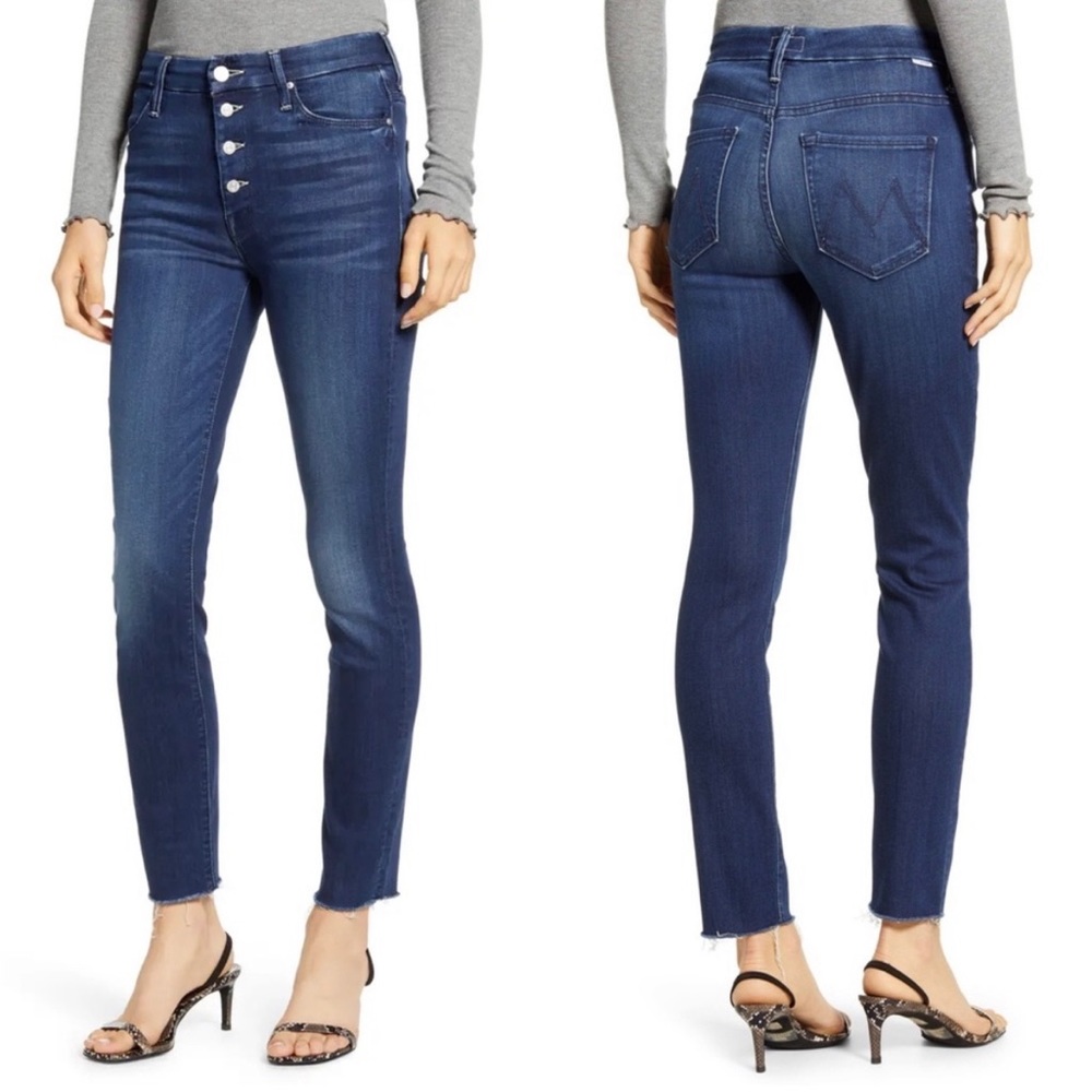 Mother jeans, skinny, frayed